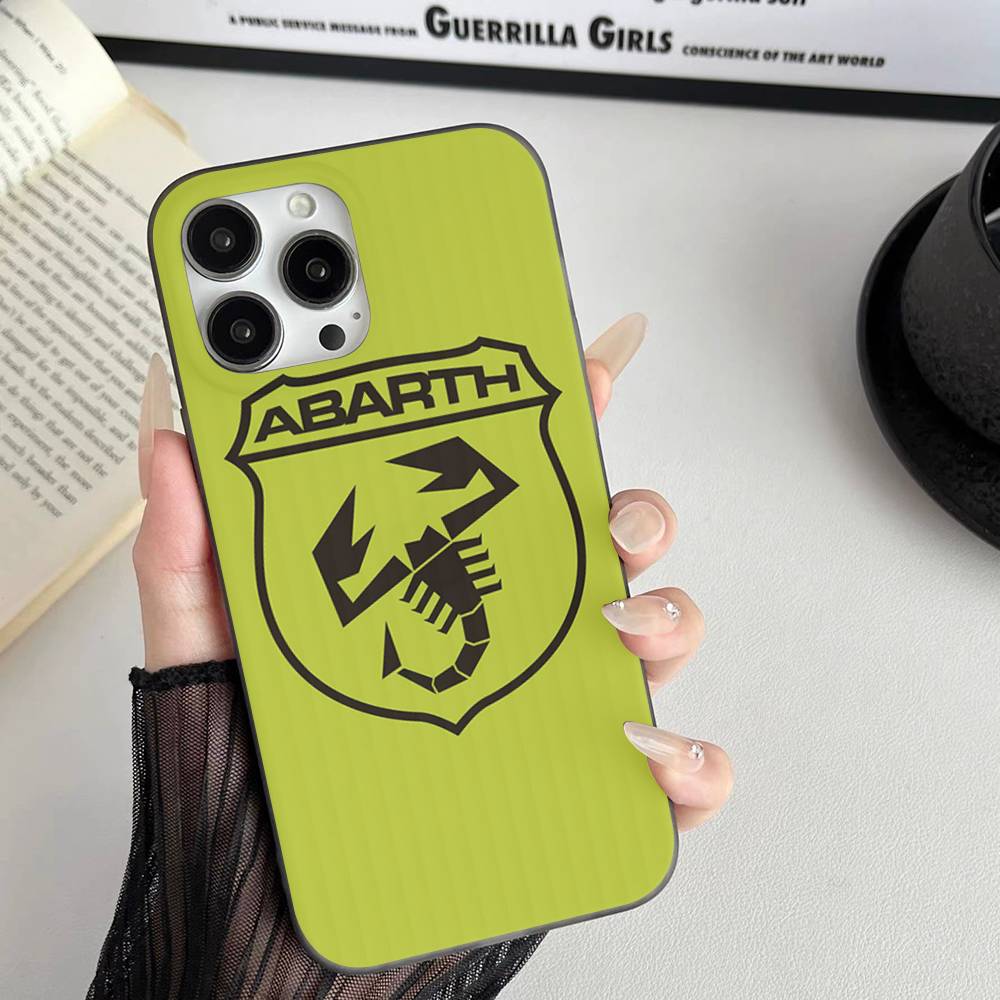 

A-ABARTHS I-Italys Car Soft Corrugated Transparent Phone Case For IPhone 17 15 16 11 12 13 14 Pro Max Plus Pro iPhone 17