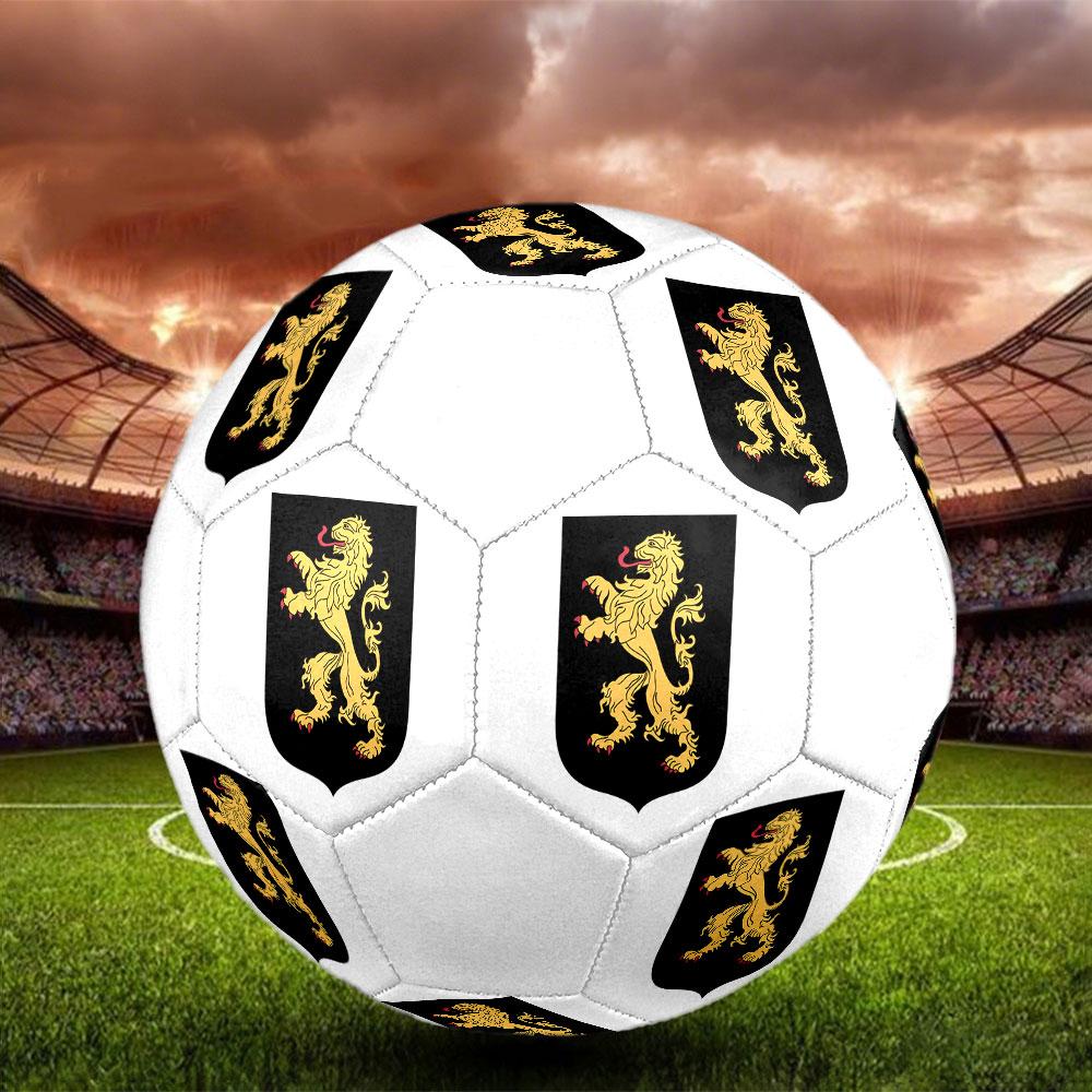 Belgium National Football Logo Size 5 Soccer Ball, Machine-Stitched PVC, Durable & High Bounce, All Ages Fit, Fan Merchandise, Matches & Outdoor Use.