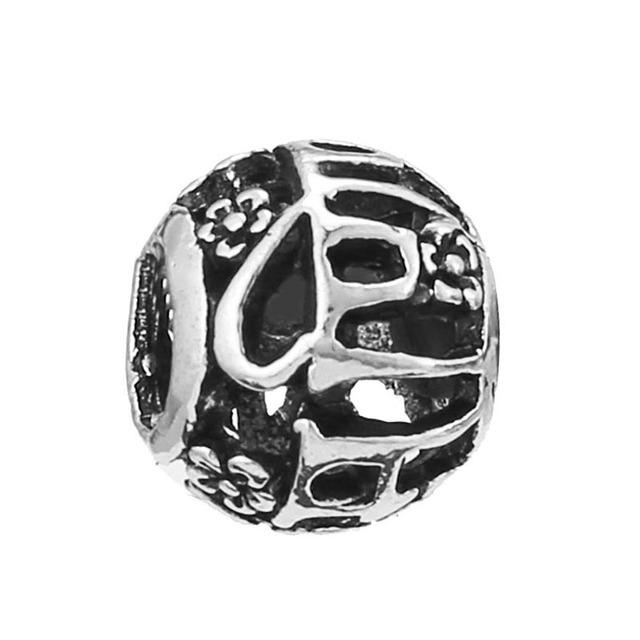 

2 шт./лот, винтажные серебряные бусы с цветком розы, кулон «Древо жизни», подходит для оригинального брендового браслета, ожерелье для женщин, ювелирные изделия 2pcs