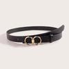 Spring New 8-shaped Buckle Simple and Versatile PU Belt for Women, Fashionable Commuting Buckle Belt