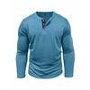 Men’s Long-Sleeved T-Shirt: Loose-Fit, Plain-Coloured, Pocket-Detail, Sports & Casual Top for Men