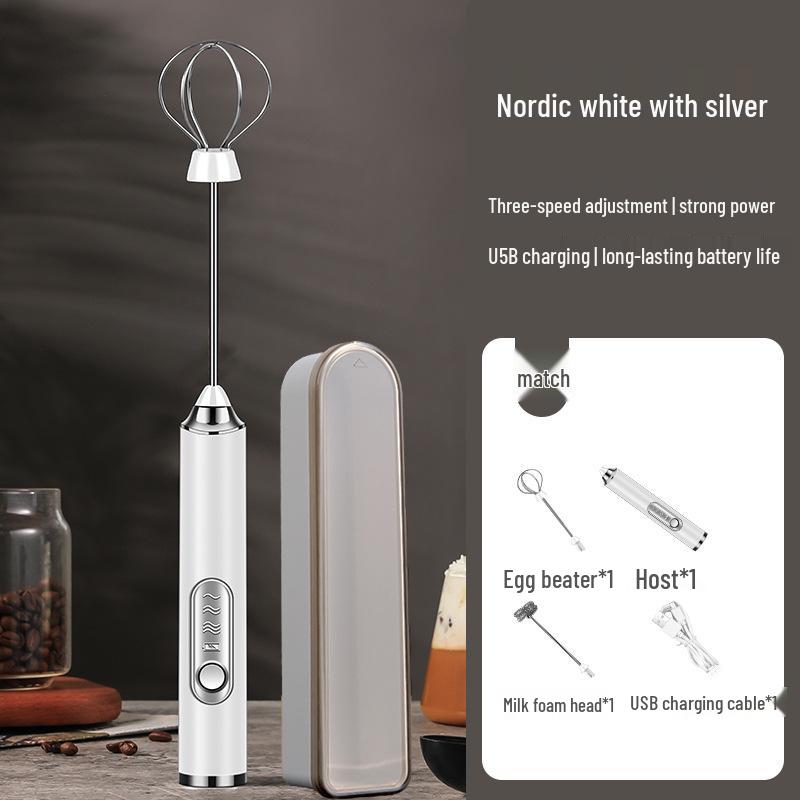 Electric Milk Frother & Mini Mixer for Protein Shakes and Coffee Foam