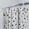 Bathroom Decor Black White Shower Curtain With Cute Circle Pattern For Home Decoration Modern Design Waterproof Fabric Size 180X