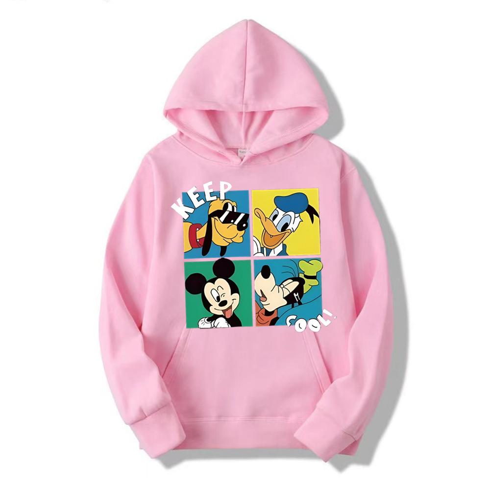 Disney Mickey Hoodies Women Cool Cartoon Graphic Sweatshirts Funny Hoody Hip Pop Streetwear Tops Hoodie Casual Girl Boy Clothes