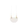 Chloe Marcie Snap Closure Half-Moon Shape Smooth Calfskin And Lambskin Flap Shoulder Crossbody Mini Bag Women Bags White CHC23-AP847K82-110