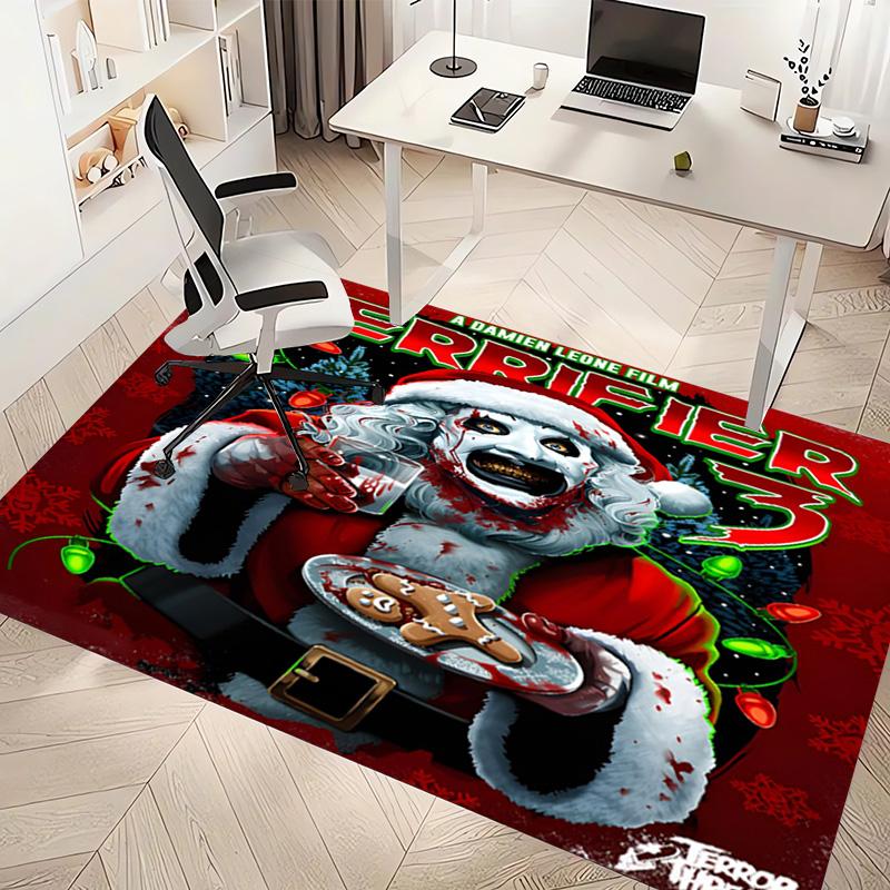 1pc Art the Clown Terrifier5 Print Area Rug - Soft, Washable Non-Slip Indoor Mat, Living Room, Home Office Decorative Rug,Office Decorative