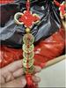 Pure Copper Five Emperors Coins & Bagua Gourd Pendant for Fortune, Health, and Feng Shui Blessing (7cm)