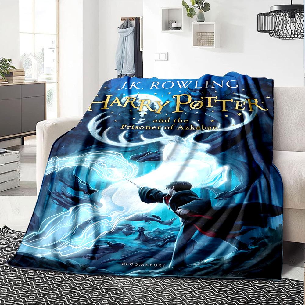 1pc Harry Potter and the Prisoner of Azkaban Flannel Blanket Soft Warm Throw for Home, Office, Travel, All-Season Cozy Bedding GiftL1110