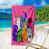 proof beach towel with a Numberblocks3 pattern - soft,absorbent,quick-drying,machine washable - perfect for swimming,camping,bathing