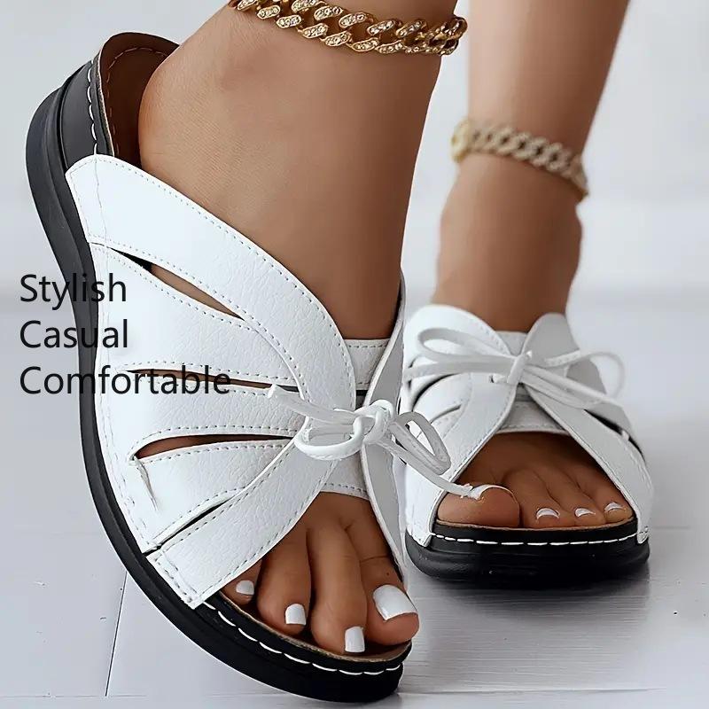 Summer Platform Sandals with Lace-Up Closure and Soft Sole