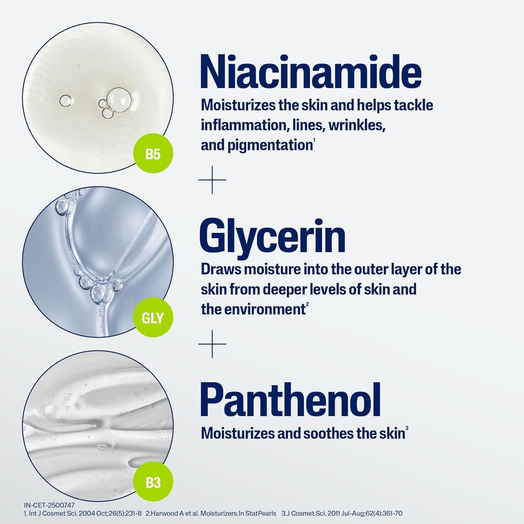 Cetaphil Gentle Skin Hydrating Face Wash Cleanser with Niacinamide, Vitamin B5 for Dry To Normal, Sensitive Skin | 118 Ml