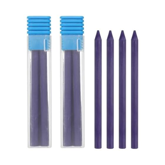 PATIKIL 12 Pcs 5.6mm 2B Carpenter Pencils Lead Refills, Solid Dry Pencil Refills, Break-Resistant Leads for Mechanical Carpenter Pencils, Purple