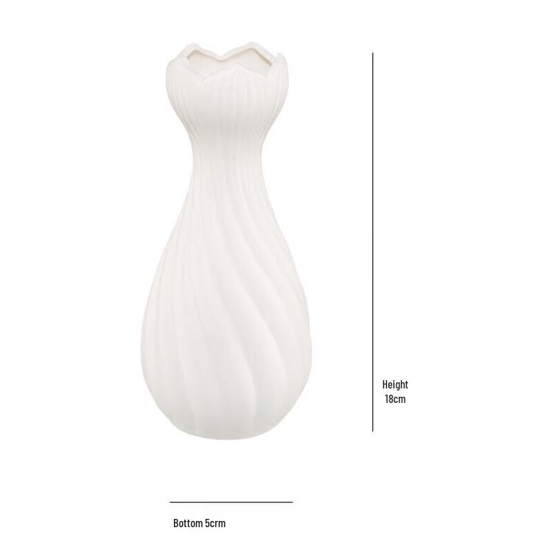 Ceramic Cylindrical Vase for Flowers