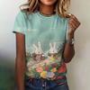 Abbigliamento Donna Stampa Gatto Anime Girocollo Manica Corta Estivo Ampio Casual Top Appuntamento Elegante