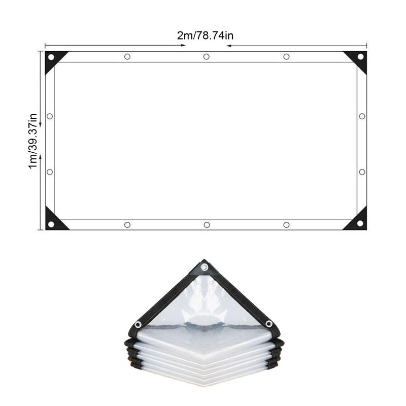 

Прозрачная водонепроницаемая полиэтиленовая пленка, водонепроницаемый навес для балкона, сада, сочных растений, навеса, сохраняющего тепло, навес от солнца 2x1 м 3x2 м