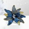 Faux Velvet Artificial Christmas Flower with Glitter Vibrant Color Poinsettia Flower Decor 26cm DIY Flower Hanging Ornaments