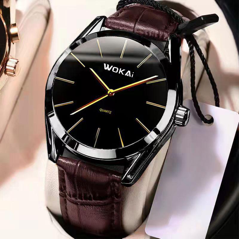 New Fashion Business Watch Men's Watches Casual Leather Band Quartz Wristwatches Men Relogio Masculino Montre Homme