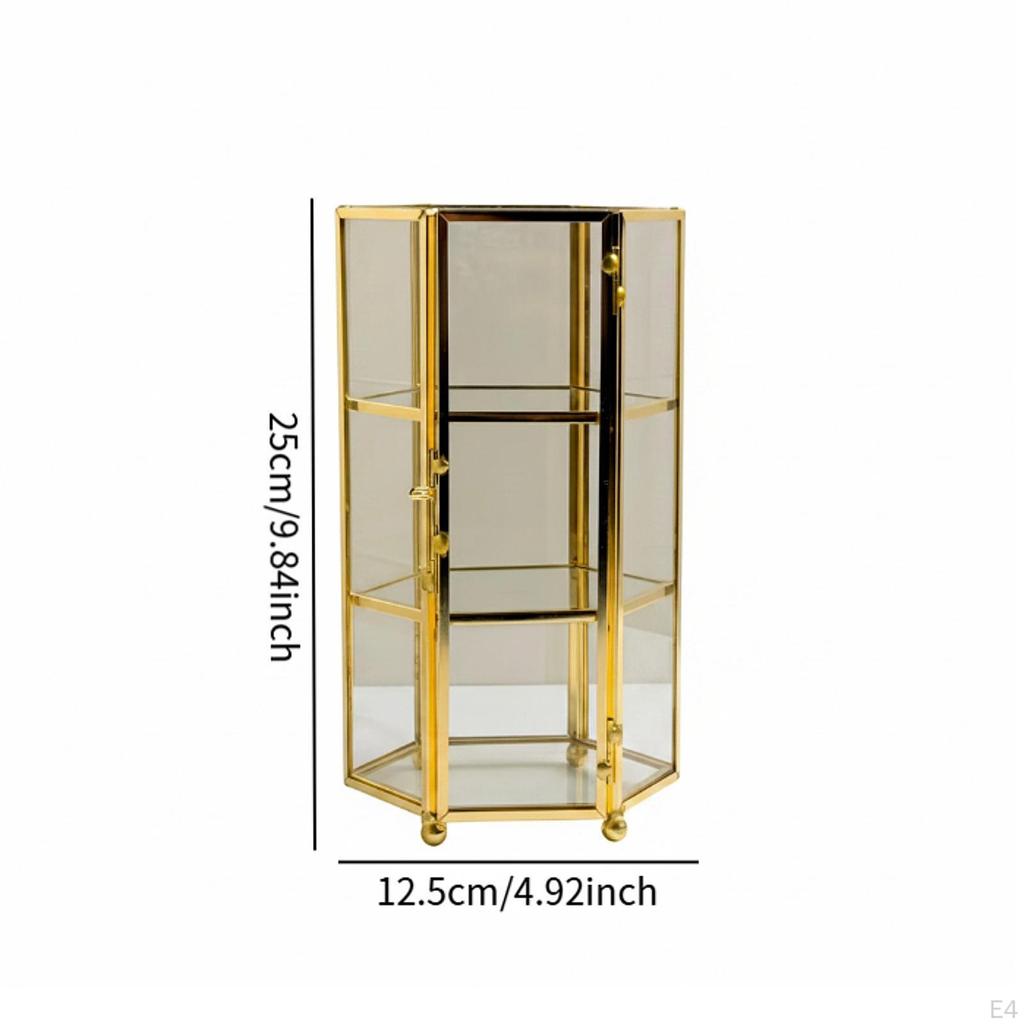 Geometrische Glas-Schmuckschatulle Andenken Große Kapazität Display Organizer Box für