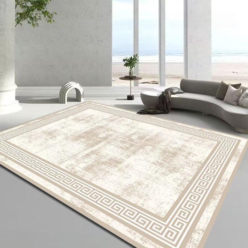 Luxuriöse Teppiche im europäischen Stil für große Flächen, Heimdekor, Rahmenmuster, Wohnzimmerteppiche, Schlafzimmer, Lounge, Couchtische, weiche Bodenmatte