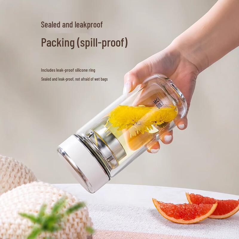Fuguang Double-Layer Glass Tea Infuser Bottle