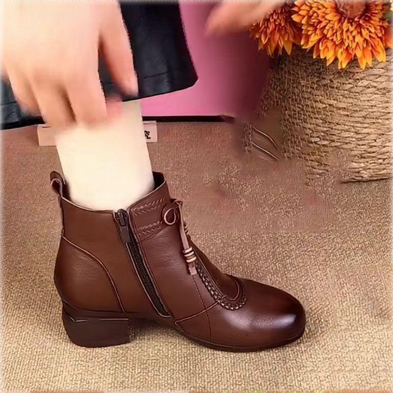 

New Women s Thick-heeled Anti-slip Shoes with Fleece and Cotton Boots for Autumn and Winter 40