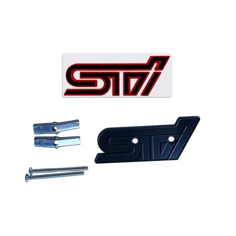 3D Metal STI Logo Emblem Car Front Grille Logo Badge Sticker Styling for Subaru Legacy Impreza XV BRZ Forester WRX Levorg Ascent bb1
