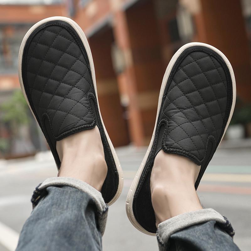 FashionOutdoor Men's Fashion Casual Shoes New Men Comfy Loafers Breathable Men's Leisure Slip on Flats Breathable Male Walking Footwear