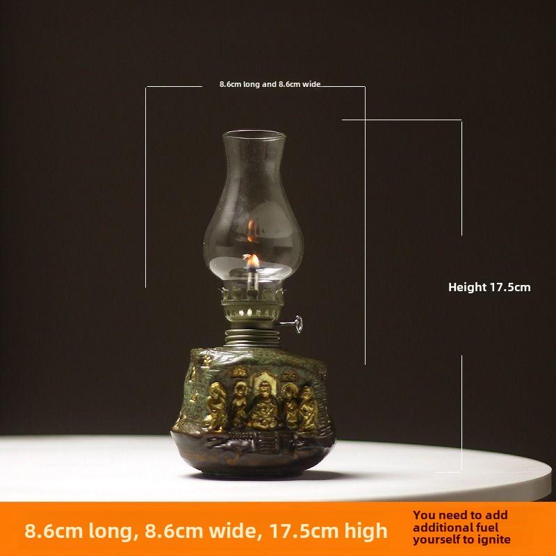 

Dunhuang Ceramic Old Style Desk Lamp Household Creative Desktop Decoration Zen Chinese Wind God Bird Imitation Ancient Oil Lamp