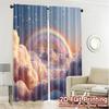 Flat Printing Curtains Without Rod Skyrainbowdream Curtain Versatile Polyester Decorations Set Of 2 Modern Made Washable