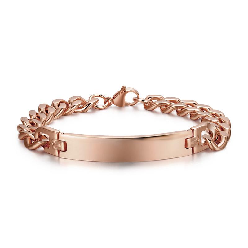 Personalized Bracelet Customizable Non Allergy Stainless Steel Bracelet for Men Women Free Engrave Name/letter/logo Custom Gifts