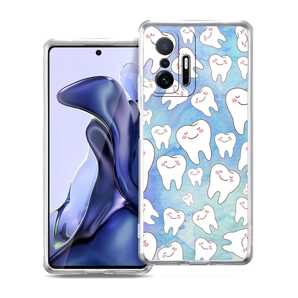 Transparent Phone Case for Xiaomi Mi 14 13 12 11 Ultra 13T 12T 11T Poco X3 NFC F3 F6 Pro Lite 5G Soft TPU Shell Dentist Tooth