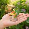 Atmospheric Micro Landscape Decorations Resin Frog on Mushrooms Figurine, DIY Bonsai Ornament, Realistic Statues for Indoor Plants Waterproof