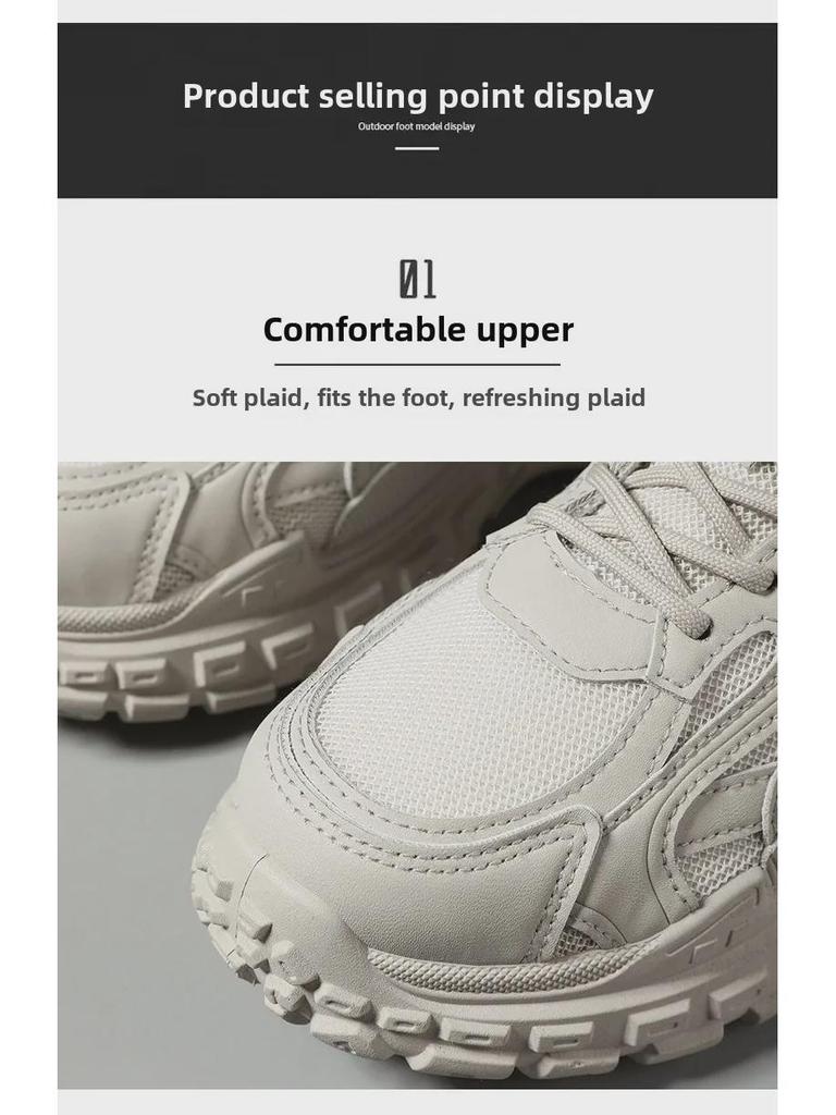 Men's Black Breathable Work Shoes - Summer Wear-Resistant Construction and Running Sneakers.