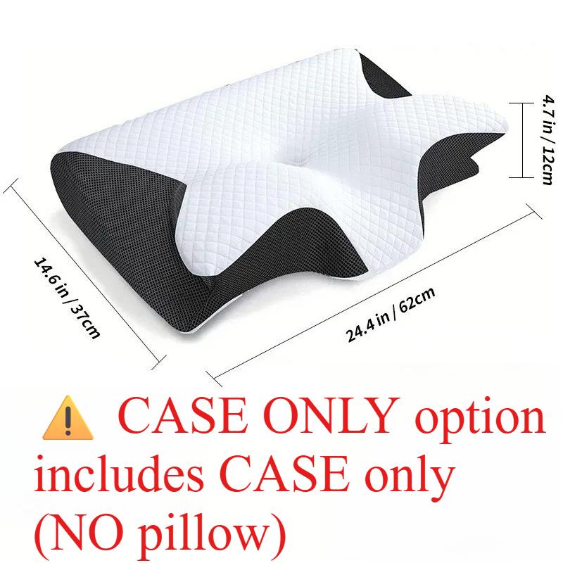 Cervical Butterfly Pillow Memory Foam Sleeping Pillow with Removable Pillowcase&Case Only