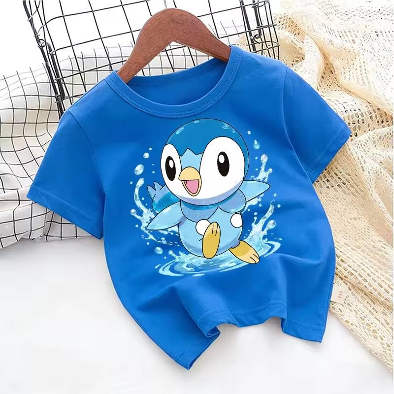 2026 Summer Pokemon Jigglypuff Print T-Shirt Cotton Loose Family Matching Tee for Kids Travel Game & Sports Y2k
