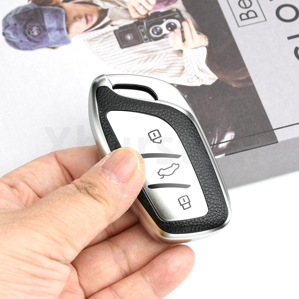 

Auto Car Key Case Cover For Mg Zs Mg6 Ev Ezs Hs Ehs For Roewe Rx5 I5 I6 Rx3 Rx8 Erx5 Tpu Leather Shell Fob Holder Accessories