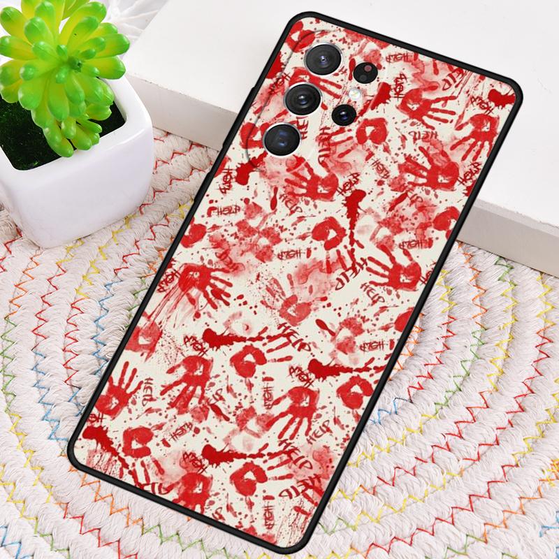 HALLOWEEN BLOODY SPLATTER Silicone Phone Case For Samsung Galaxy Note 10 Pro S26 S25 S24 S23 S22 S21 Plus S25Ultra Capa Cover