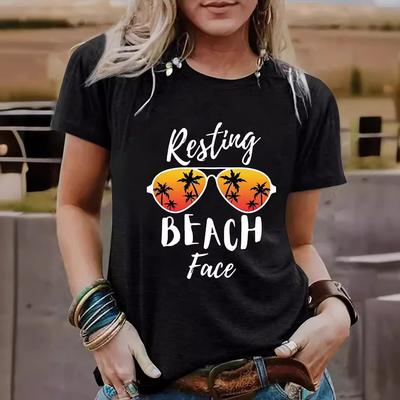 Summer Round Neck Printed Top Fashionable Casual Cute Short Sleeved Women's Pure Cotton T-shirts