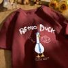Retro Duck We Are A Creative T Shirt Unisex Summer All-Match Tee O-Neck Fashion Short Sleeve Cotton Loose Unisex Colour T-Shirts
