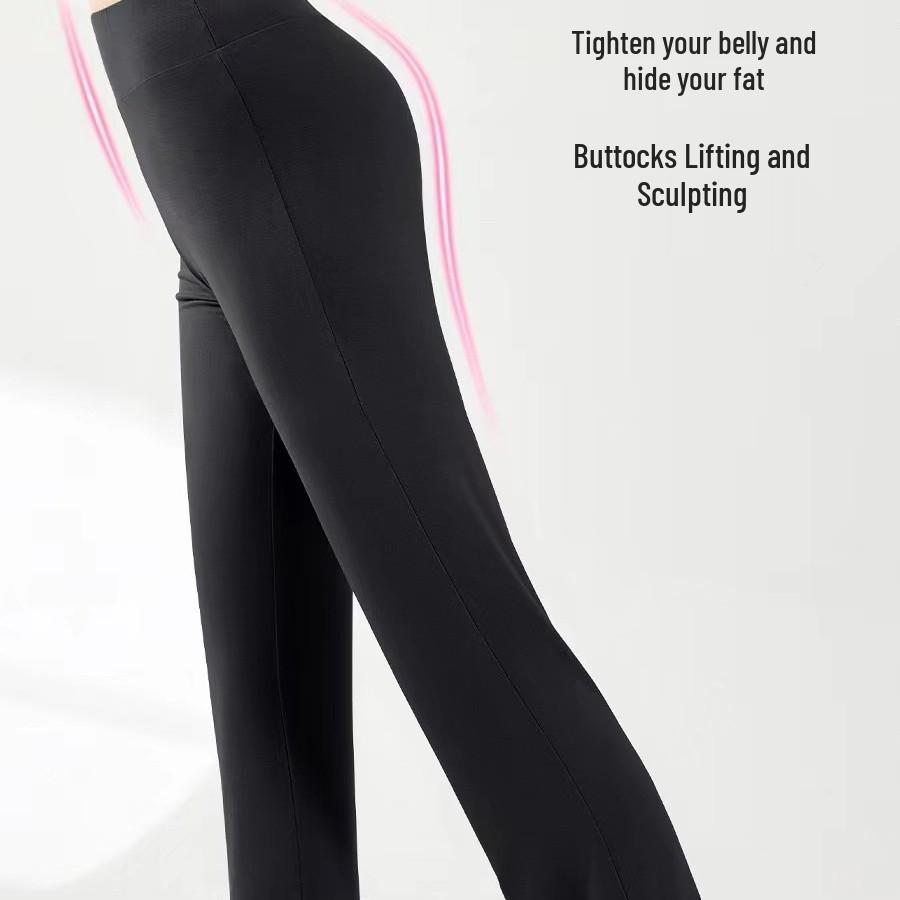 Pantaloni de Dans Clasic Chinezesc Modern pentru Femei - Micro Flare Îmbrăcăminte Profesională de Antrenament