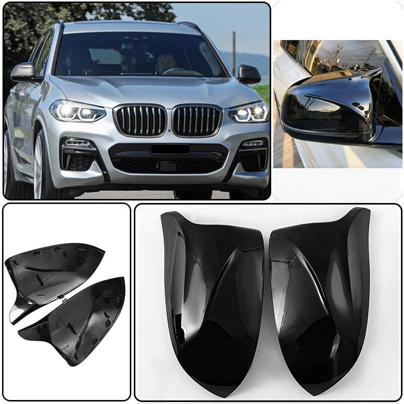 2X Car Side Mirror Cover Cap Gloss Black For BMW X3 X4 X5 X6 X7 G01 G03 G05 G06