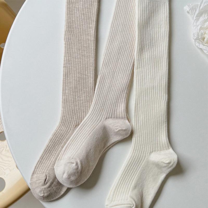 Lange sokker for kvinner Cashmere Damestøvler Lårstrømpe i massiv ull Skinny Uformell bomull over kne-høy LUN Kneesokk for kvinner