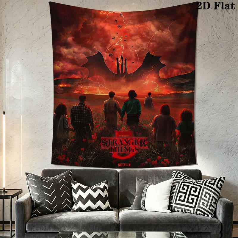 Stranger Things Wall Hanging Printed Fabric Blanket Decorative Tapestries for Bedroom Living Room Home Decor
