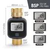 3/4″ Water Flowmeter NPT/BSP Brass Movable Joint Consumption & Flow Rate Garden Irrigation Hose Water Gun Sprinkler Taps Fitting