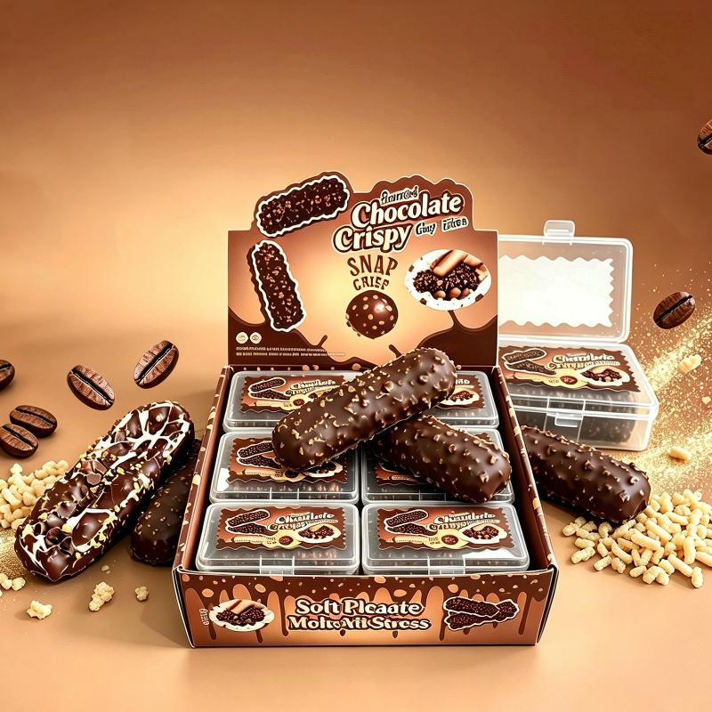 1Pcs Chocolate Bar Cracking Squeeze Toy Stress Relief Asmr Toy Crunchy Sound Ball Handmade Craft Crispy Feel Chocolate Toy