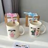 Home Dormitory Student Simple Cartoon Water Cup Coffee Office Ins Style High Looking Girl Mug