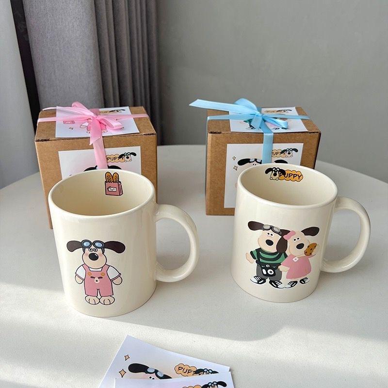 Home Dormitory Student Simple Cartoon Water Cup Coffee Office Ins Style High Looking Girl Mug