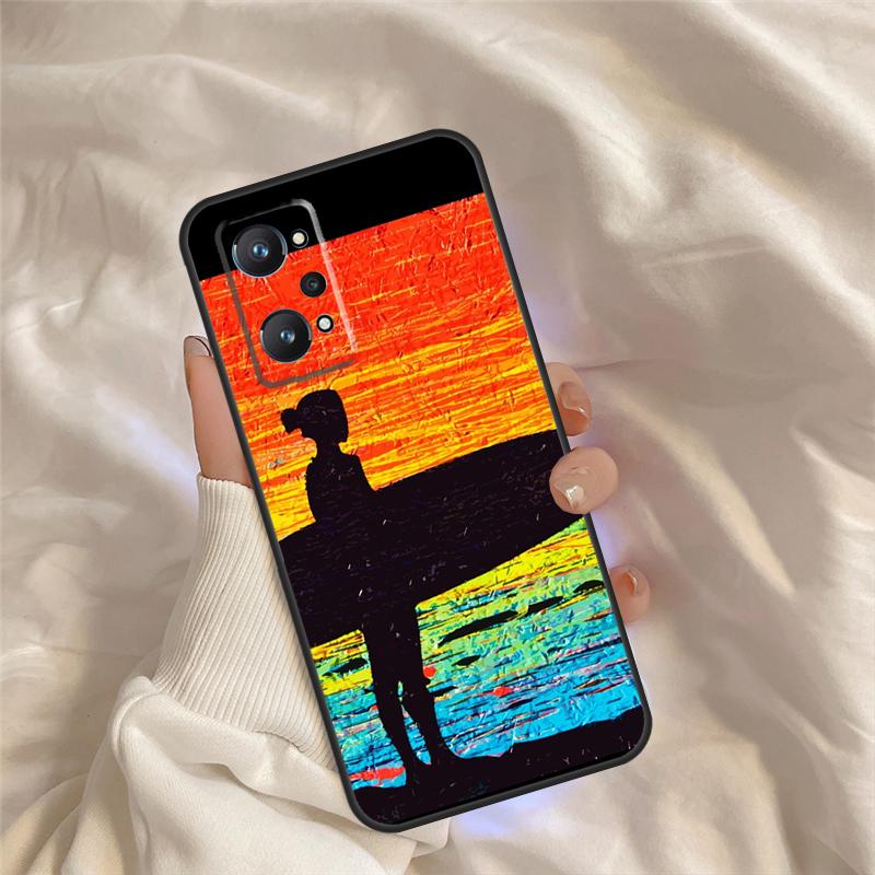 Surfing Art Surf Girl Case For Realme 15 Pro GT7 GT6 C67 C65 C63 C61 C55 C53 C51 C35 C71 C75 11 12 13 14 Pro Plus