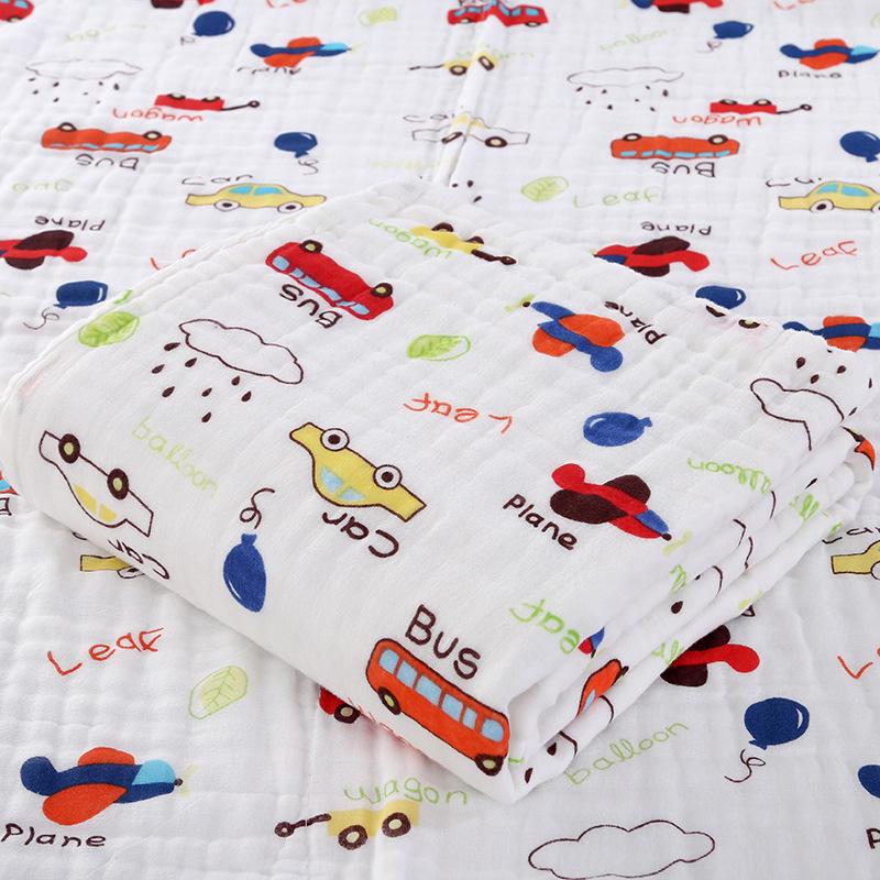 High-Density Six-Layer Pure Cotton Baby Bath Towel and Swaddling Blanket for Newborns and Children
