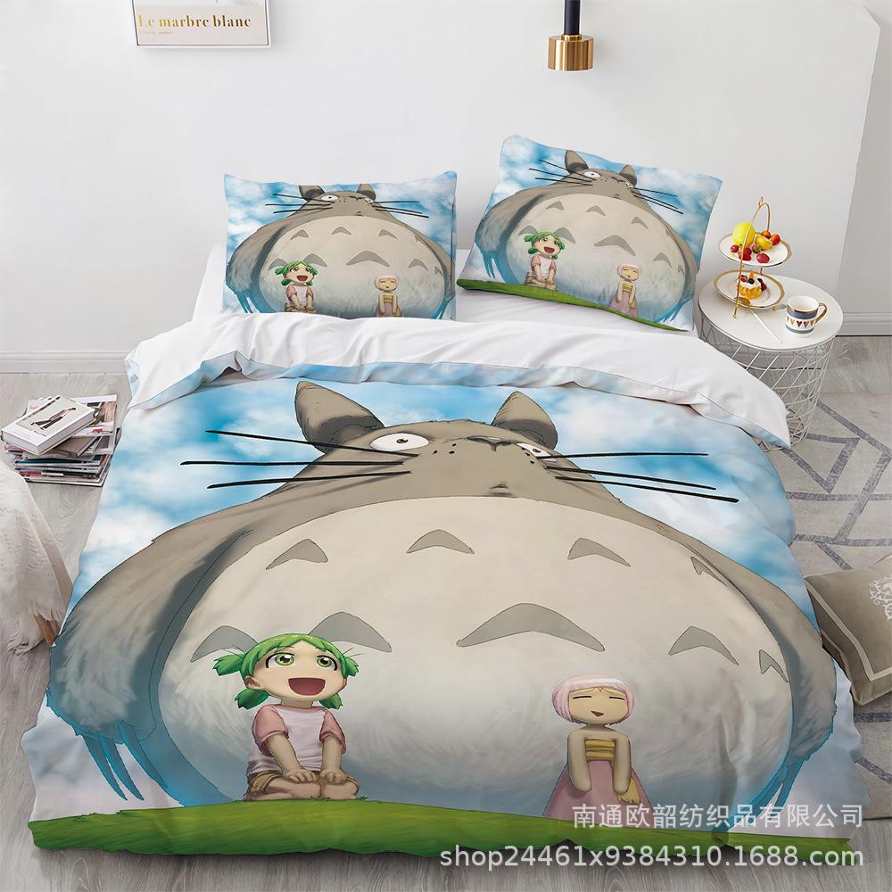 3D Digital Printing Cartoon Animation Chinchilla Bedding Three-Piece Set, Quilt Cover Pillowcase Four-Piece Set